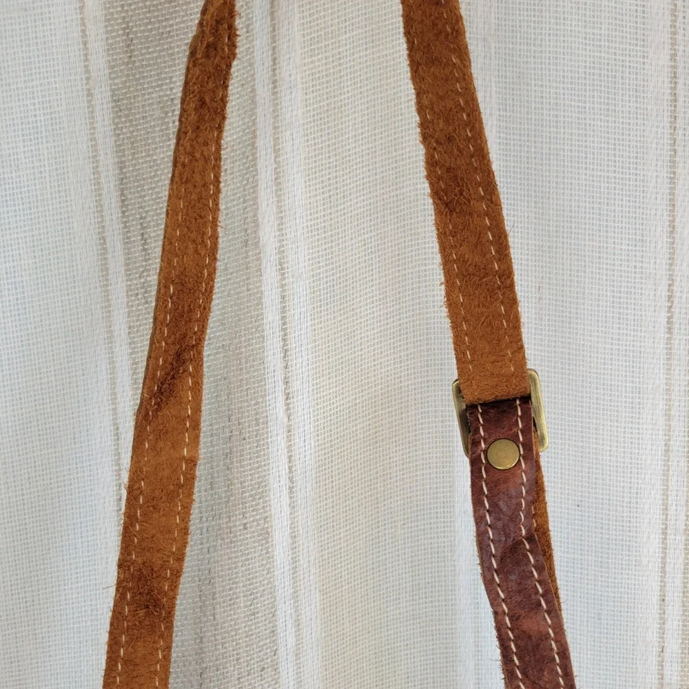 Portland Leather Goods‎ Crossbody Bag Purse Brown Boho Minimialist